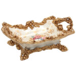 Κουπ διακοσμητικό Polyresin 34Χ21Χ13 εκ. Floral - KESKOR 66004