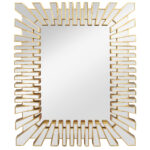 Καθρέπτης τοίχου 57Χ74 εκ. Χρυσός με πλαστικό πλαίσιο - KESKOR 72802