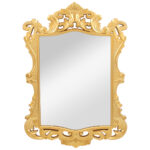 Καθρέπτης τοίχου 41Χ58 εκ. Χρυσός με πλαστικό πλαίσιο - KESKOR 72832