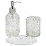 Σετ μπάνιου γυάλινα τεμ. 3 - KESKOR 62553-2