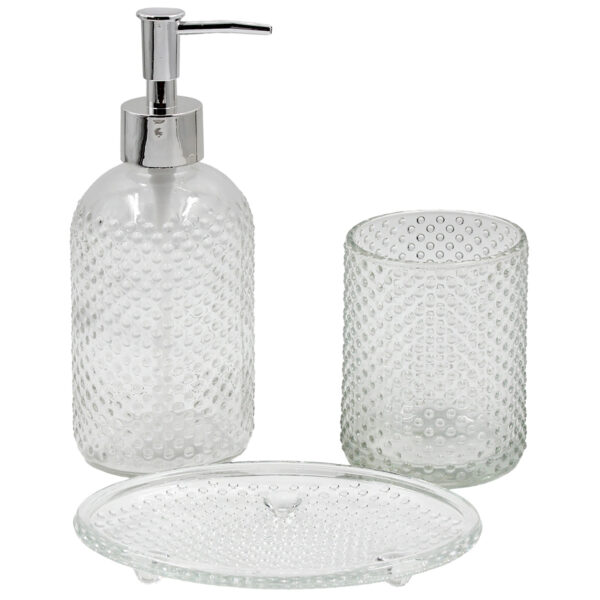 Σετ μπάνιου γυάλινα τεμ. 3 - KESKOR 62553-2