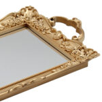 Διακοσμητικό - δίσκος πλαστικός 33Χ19 εκ. Χρυσός με καθρέπτη - KESKOR 72836 - Image 2