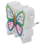 Φωτάκι νυκτός LED 1 Watt 7,5Χ8Χ2,5. Πεταλούδα Μπλε Πράσινο - KESKOR 14915-1 - Image 2