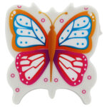 Φωτάκι νυκτός LED 1 Watt 7,5Χ8Χ2,5. Πεταλούδα Φούξια Πορτοκαλί - KESKOR 14915-2