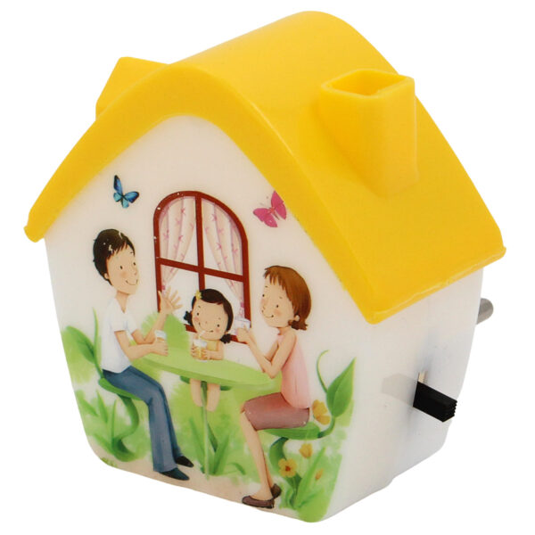 Φωτάκι νυκτός LED 1 Watt 7Χ7Χ3,5. Σπιτάκι Κίτρινο - KESKOR 14916-2