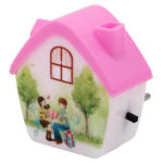 Φωτάκι νυκτός LED 1 Watt 7Χ7Χ3,5. Σπιτάκι Ροζ - KESKOR 14916-3