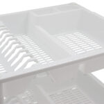 Πιατοθήκη πλαστική διώροφη 45Χ37Χ33 εκ. Λευκή - KESKOR 42670-1 - Image 2