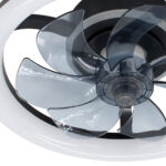 Ανεμιστήρας οροφής με 7 πτερύγια Φ40Χ12 εκ. 53 Watt με φωτισμό LED και controller Μαύρο - KESKOR 536600 - Image 2