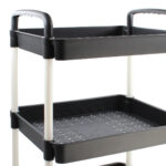 Τρόλεϊ - μανάβης πλαστικός 39Χ27Χ74 εκ. Μαύρος με 3 ράφια και ρόδες - KESKOR 60976-2 - Image 2