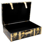 Βαλίτσα - Κουτί αποθήκευσης 50Χ35Χ18 εκ. PU Μαύρο Χρυσό - KESKOR 52206-1 - Image 2