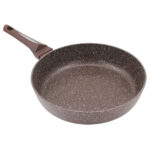 Τηγάνι αλουμινίου αντικολλητικό Ν28 με κεραμική επίστρωση πέτρας Καφέ - KESKOR 60427