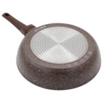 Τηγάνι αλουμινίου αντικολλητικό Ν28 με κεραμική επίστρωση πέτρας Καφέ - KESKOR 60427 - Image 4