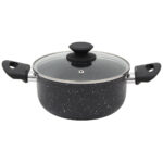 Κατσαρόλα αλουμινίου αντικολλητική Ν20 με κεραμική επίστρωση πέτρας και πυρίμαχο καπάκι - KESKOR 60428