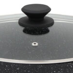 Κατσαρόλα αλουμινίου αντικολλητική Ν28 με κεραμική επίστρωση πέτρας και πυρίμαχο καπάκι - KESKOR 60432 - Image 2