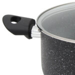 Κατσαρόλα αλουμινίου αντικολλητική Ν28 με κεραμική επίστρωση πέτρας και πυρίμαχο καπάκι - KESKOR 60432 - Image 3