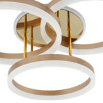 Φωτιστικό οροφής LED 55Χ50Χ17 εκ. 140W Χρυσό με controller - KESKOR 868470 - Image 2