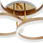 Φωτιστικό οροφής LED 55Χ50Χ17 εκ. 140W Χρυσό με controller - KESKOR 868470 - Image 4