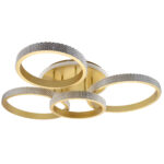 Φωτιστικό οροφής LED 93Χ80Χ18 εκ. 210W Χρυσό με controller - KESKOR 868471 - Image 3