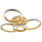 Φωτιστικό οροφής LED 93Χ80Χ18 εκ. 210W Χρυσό με controller - KESKOR 868471 - Image 5