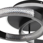 Φωτιστικό οροφής LED 60Χ40Χ15 εκ. 120W Μαύρο με controller - KESKOR 868474 - Image 2