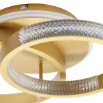 Φωτιστικό οροφής LED 60Χ40Χ15 εκ. 120W Χρυσό με controller - KESKOR 868473 - Image 2