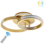 Φωτιστικό οροφής LED 60Χ40Χ15 εκ. 120W Χρυσό με controller - KESKOR 868473