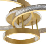 Φωτιστικό οροφής LED 75Χ60Χ20 εκ. 180W Χρυσό με controller - KESKOR 868475 - Image 3