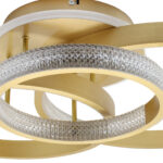 Φωτιστικό οροφής LED 75Χ60Χ20 εκ. 180W Χρυσό με controller - KESKOR 868475 - Image 5