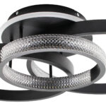 Φωτιστικό οροφής LED 75Χ60Χ20 εκ. 180W Μαύρο με controller - KESKOR 868476 - Image 2