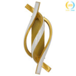 Απλίκα τοίχου LED 15W 12Χ12Χ31 εκ. Χρυσή - KESKOR 472706