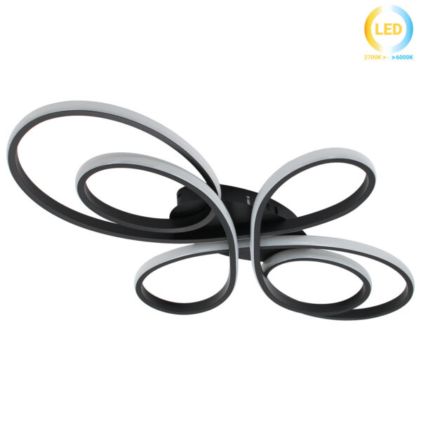 Φωτιστικό οροφής LED 42W 65Χ41Χ7 εκ. Μαύρο - KESKOR 472709