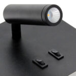 Απλίκα τοίχου - Σποτ LED 8W 14,5Χ8,5Χ14,5 εκ. Μαύρο με διπλό διακόπτη - KESKOR 472712 - Image 4