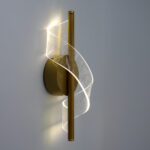 Απλίκα τοίχου LED 3W 13Χ8,5Χ30 εκ. Χρυσή με ακρυλικό - KESKOR 472714 - Image 2