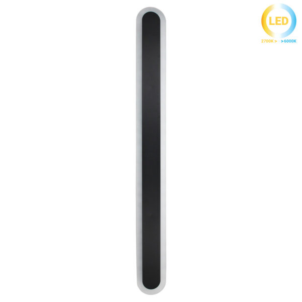 Φωτιστικό οροφής - Απλίκα τοίχου LED 16W 80Χ8Χ3 εκ. Μαύρο - KESKOR 472720