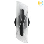 Απλίκα τοίχου LED 6W 26Χ9,5Χ10 εκ. Μαύρη με ακρυλικό - KESKOR 815701