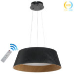 Φωτιστικό κρεμαστό LED Φ45Χ15 εκ. 46W Μαύρο με controller - KESKOR 508509