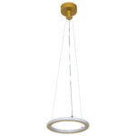 Φωτιστικό κρεμαστό LED 22W Φ21Χ80 εκ. Χρυσό - KESKOR 472722