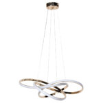 Φωτιστικό κρεμαστό LED 84W Φ58Χ6 εκ. Χρυσό - KESKOR 190311 - Image 5