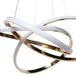 Φωτιστικό κρεμαστό LED 84W Φ58Χ6 εκ. Χρυσό - KESKOR 190311 - Image 4