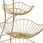 Φρουτιέρα μεταλλική με 3 επίπεδα Φ29Χ45 εκ. Χρυσή - KESKOR 24823 - Image 2