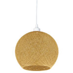 Φωτιστικό μονόφωτο Ε27 Φ25 εκ. Μπάλα Μαύρο με σχοινί - KESKOR 206802 - Image 5