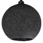 Φωτιστικό μονόφωτο Ε27 Φ30 εκ. Μπάλα Μαύρο με σχοινί - KESKOR 206803 - Image 3