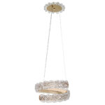 Φωτιστικό κρεμαστό LED 32W Φ30Χ15 εκ. Χρυσό - KESKOR 584803 - Image 5