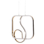 Φωτιστικό μεταλλικό κρεμαστό LED 80W 35Χ40 εκ. Χρυσό - KESKOR 175896 - Image 2