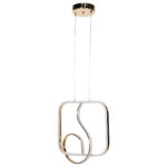 Φωτιστικό μεταλλικό κρεμαστό LED 80W 35Χ40 εκ. Χρυσό - KESKOR 175896 - Image 4