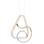 Φωτιστικό μεταλλικό κρεμαστό LED 72W 37Χ38 εκ. Χρυσό - KESKOR 175897 - Image 3