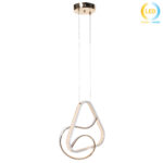 Φωτιστικό μεταλλικό κρεμαστό LED 72W 37Χ38 εκ. Χρυσό - KESKOR 175897