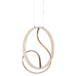 Φωτιστικό μεταλλικό κρεμαστό LED 72W Φ38Χ90 εκ. Χρυσό - KESKOR 175898 - Image 2