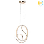 Φωτιστικό μεταλλικό κρεμαστό LED 72W Φ38Χ90 εκ. Χρυσό - KESKOR 175898