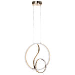 Φωτιστικό μεταλλικό κρεμαστό LED 72W Φ38Χ90 εκ. Χρυσό - KESKOR 175898 - Image 4